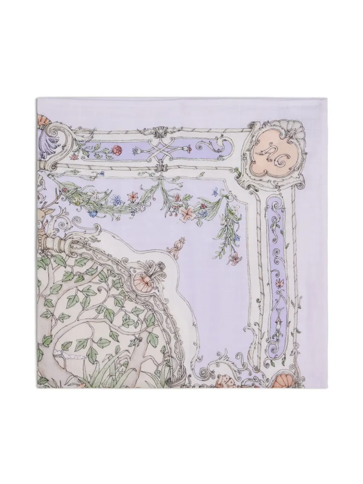 Atelier Choux タペストリープリント コットン ブランケット（パープル） - 画像1