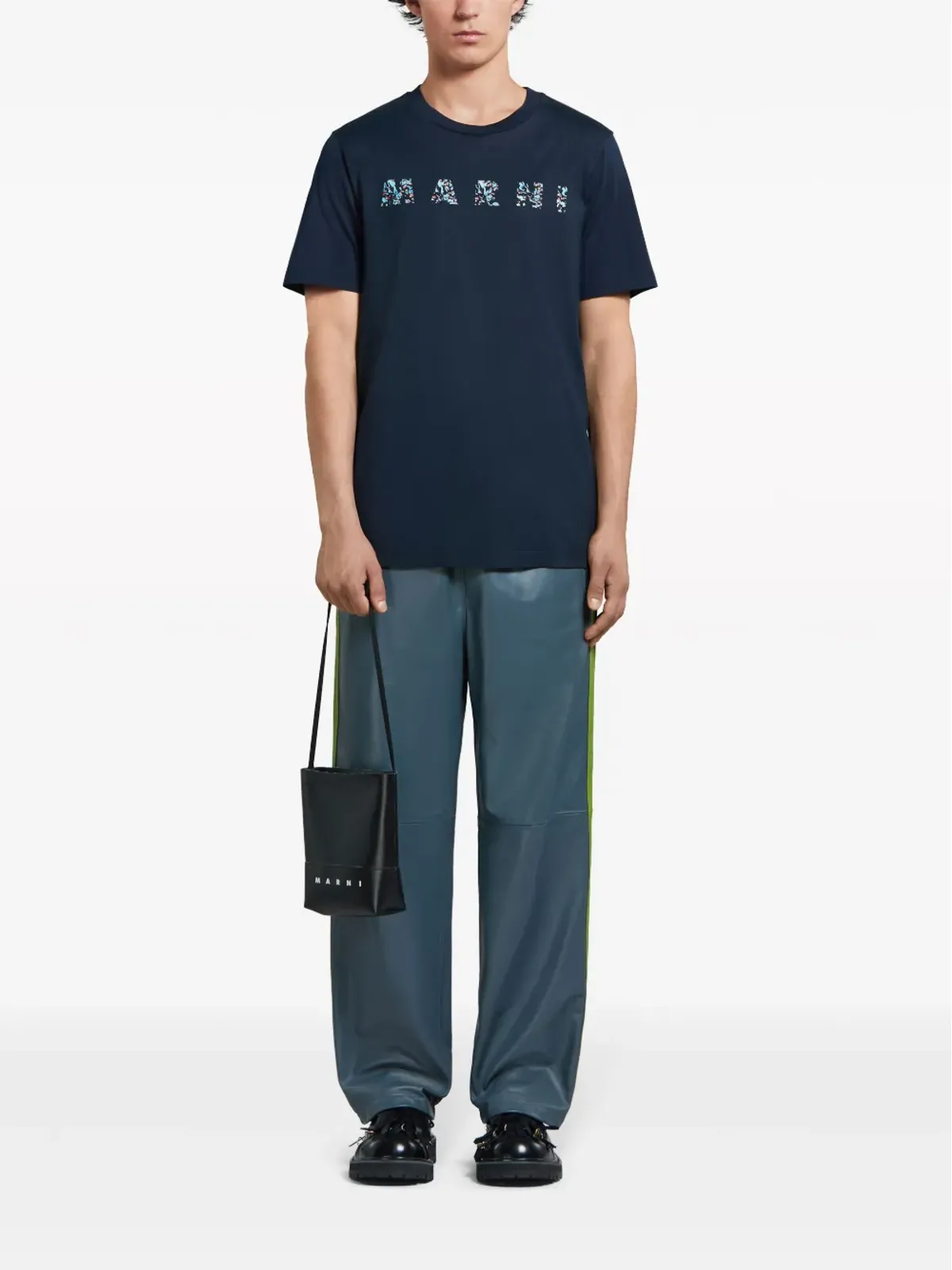 Marni ミュゼウ ロゴプリント クロスボディバッグ - 画像2