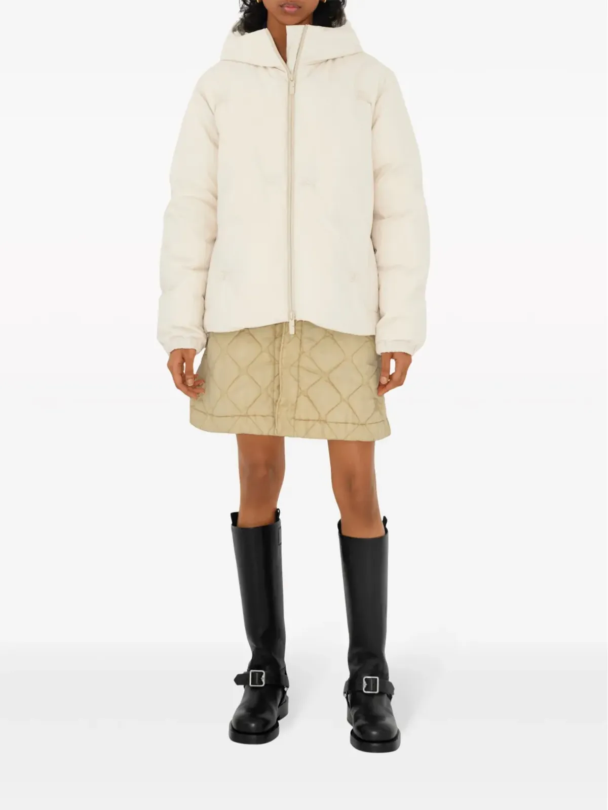 Burberry ダイヤモンドキルティング ミニスカート - ニュートラルカラー - 画像2