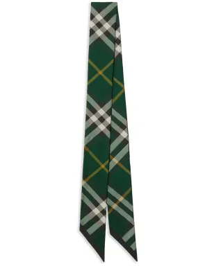 Burberry ビンテージ チェック柄 シルクスカーフ - Green - サムネイル1