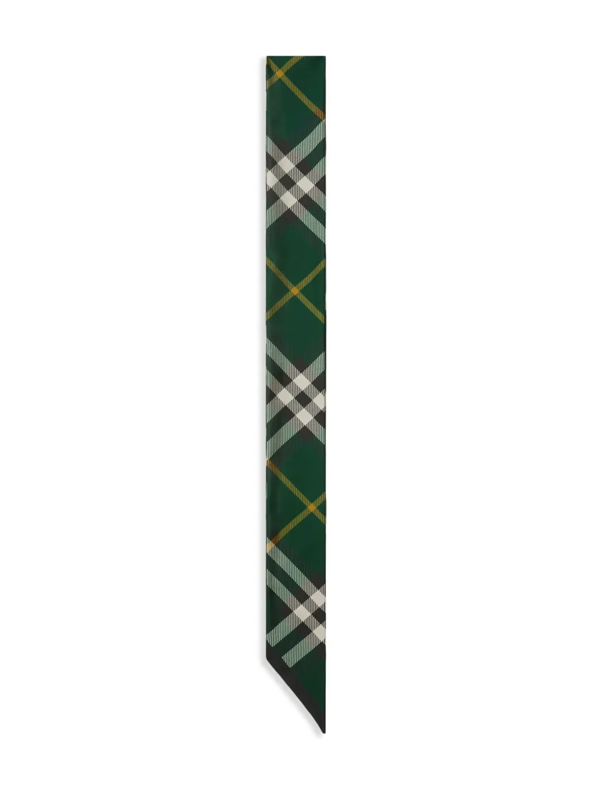 Burberry ビンテージ チェック柄 シルクスカーフ - Green - 画像2