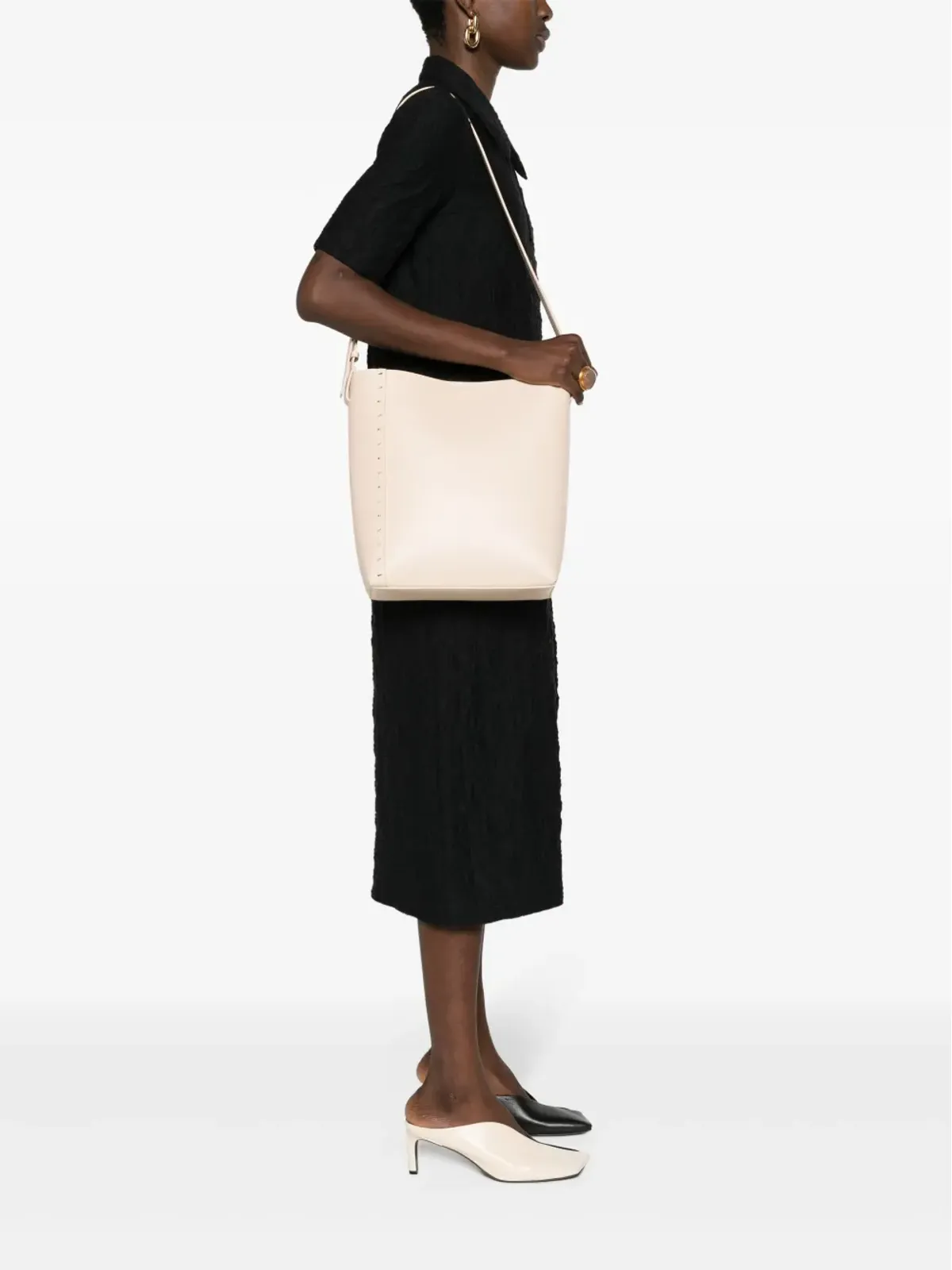 Jil Sander ミディアム レザー トートバッグ - Neutrals - 画像2