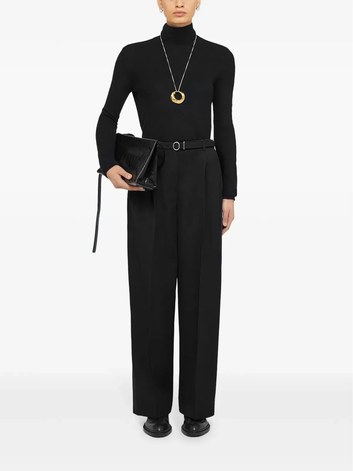 Jil Sander ベルト付きパンツ - ブラック - 画像2