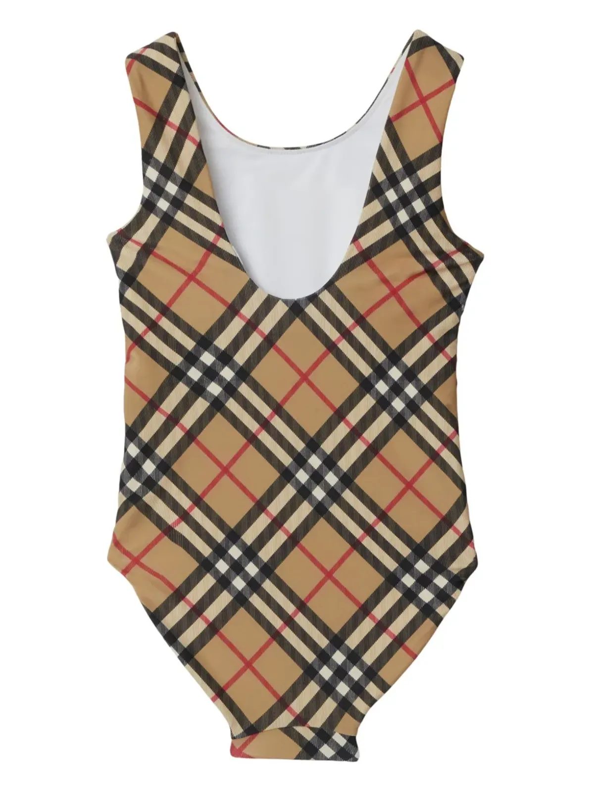 Burberry Kids ラウンドネックのチェック柄水着 - ニュートラルカラー - 画像2