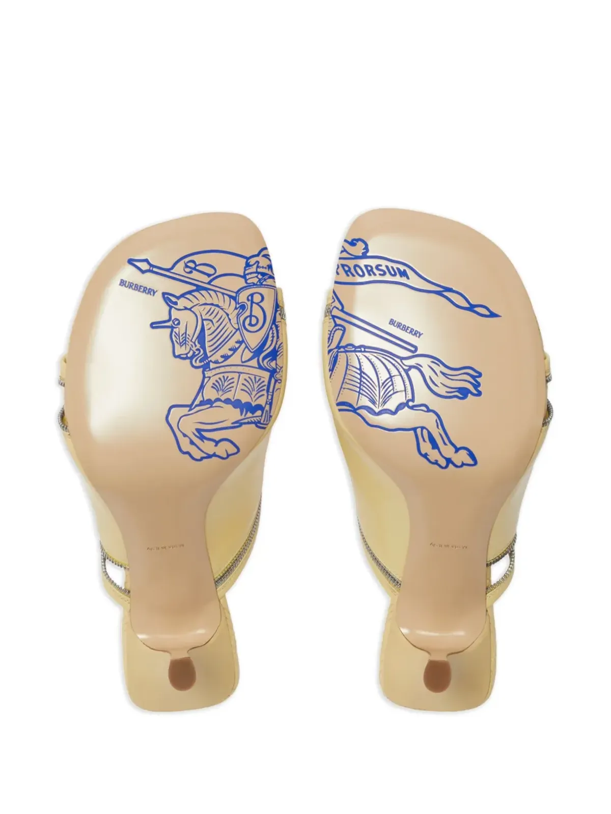 Burberry デコレーティブジップ レザー ヒール付きサンダル - イエロー - 画像5