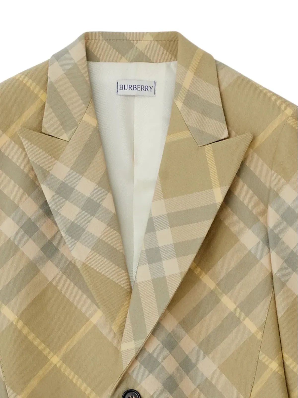 Burberry チェック柄 テーラード シングルブレスト ブレザー - 画像2
