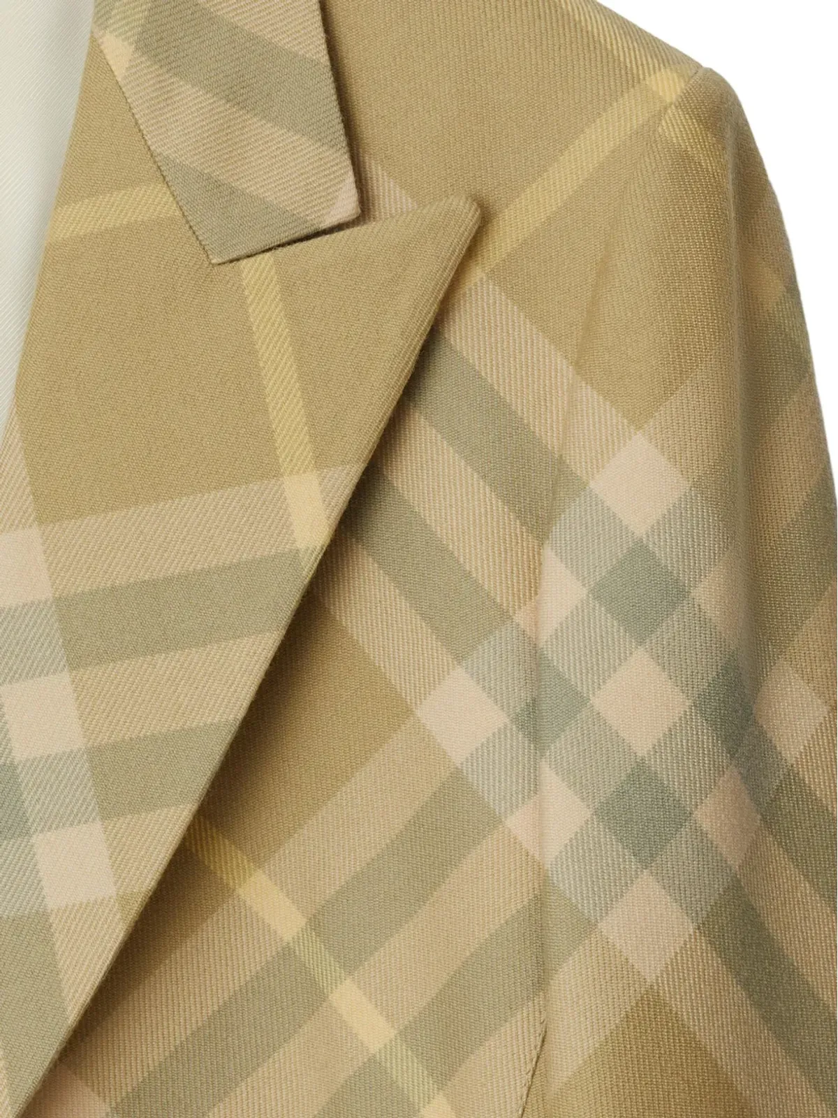 Burberry チェック柄 テーラード シングルブレスト ブレザー - 画像3