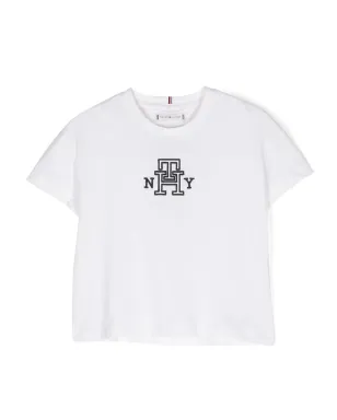 Tommy Hilfiger Junior ロゴ刺繍コットンTシャツ - サムネイル1