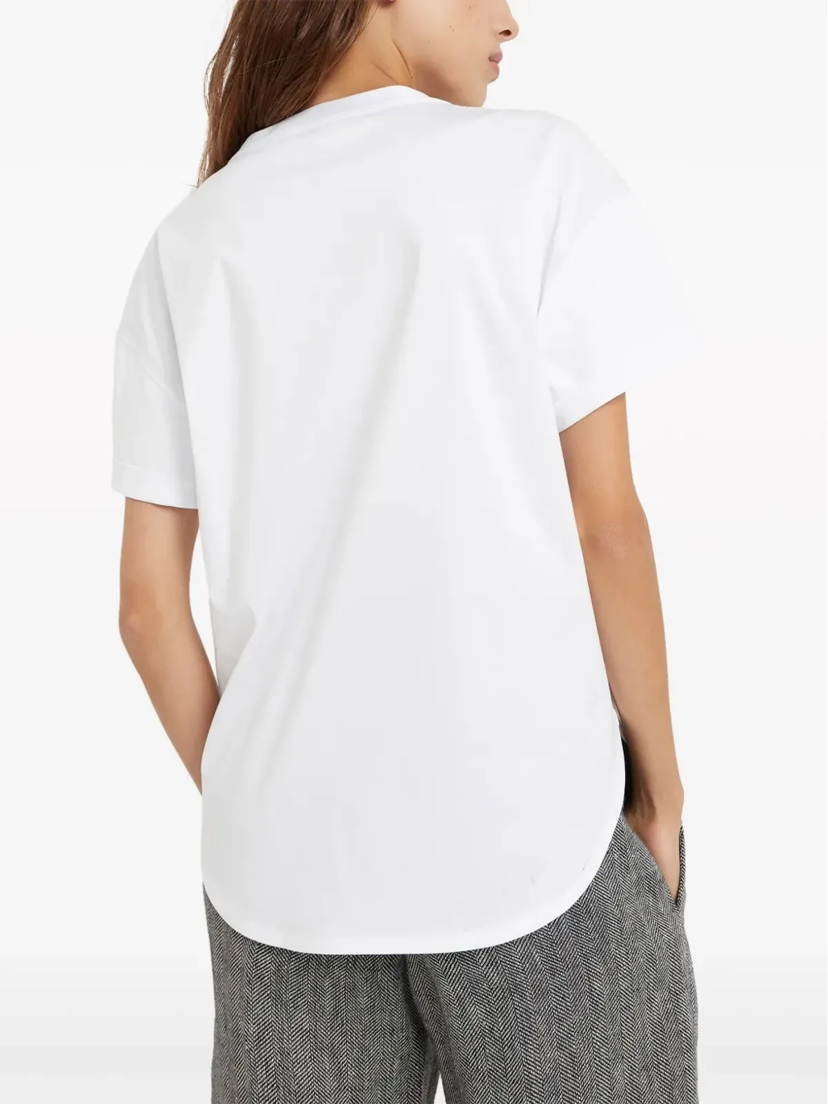 Brunello Cucinelli クルーネック コットンTシャツ - ホワイト - 画像4