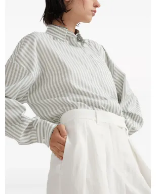 Brunello Cucinelli ワイドレッグ テーラードパンツ - ホワイト - サムネイル5