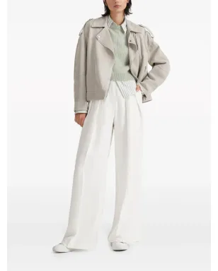 Brunello Cucinelli ワイドレッグ テーラードパンツ - ホワイト - サムネイル2