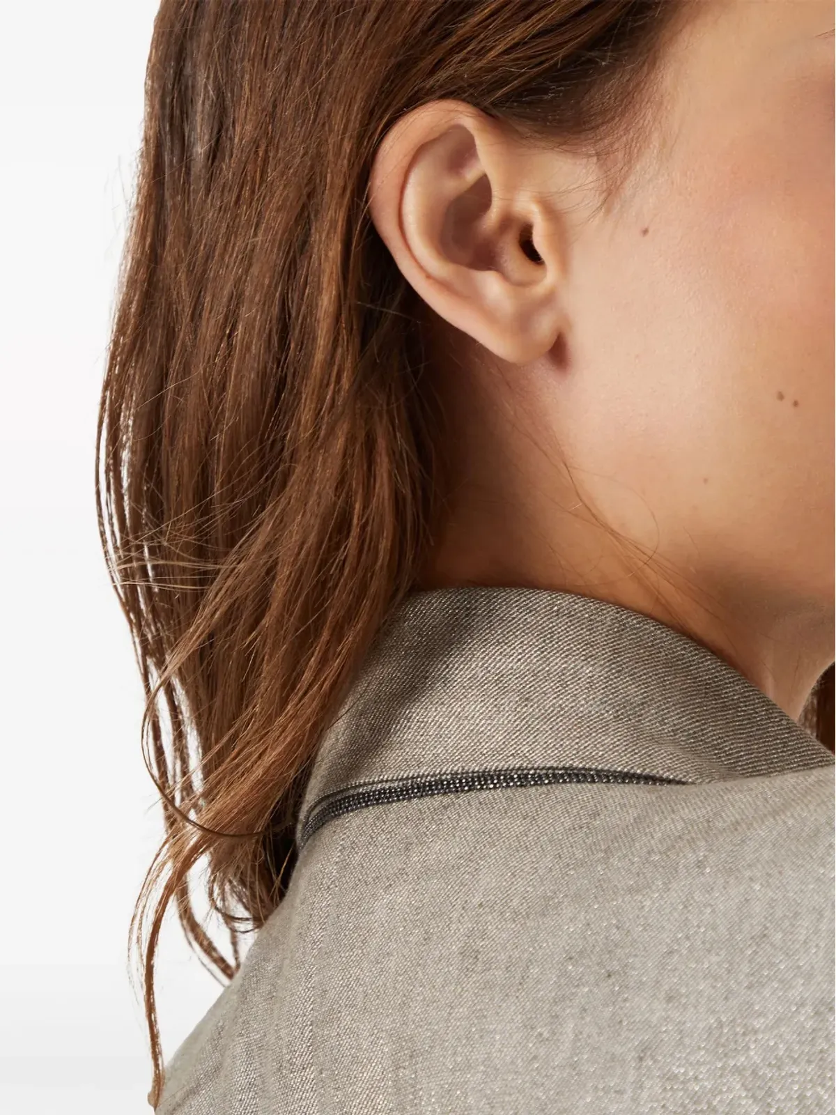 Brunello Cucinelli モニリディテール メランジ風ブレザー - ブラウン - 画像5
