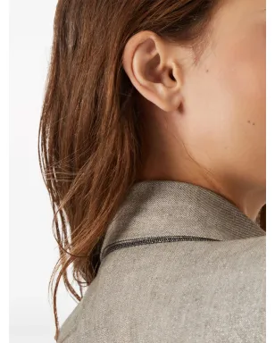 Brunello Cucinelli モニリディテール メランジ風ブレザー - ブラウン - サムネイル5