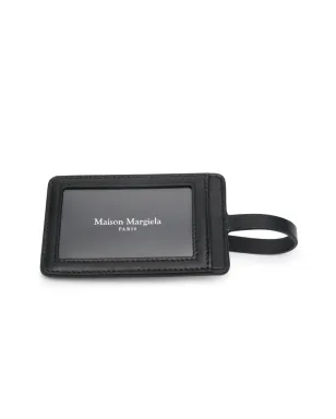 Maison Margiela 四つ縫いレザー ラゲージタグ - ブラック - サムネイル1