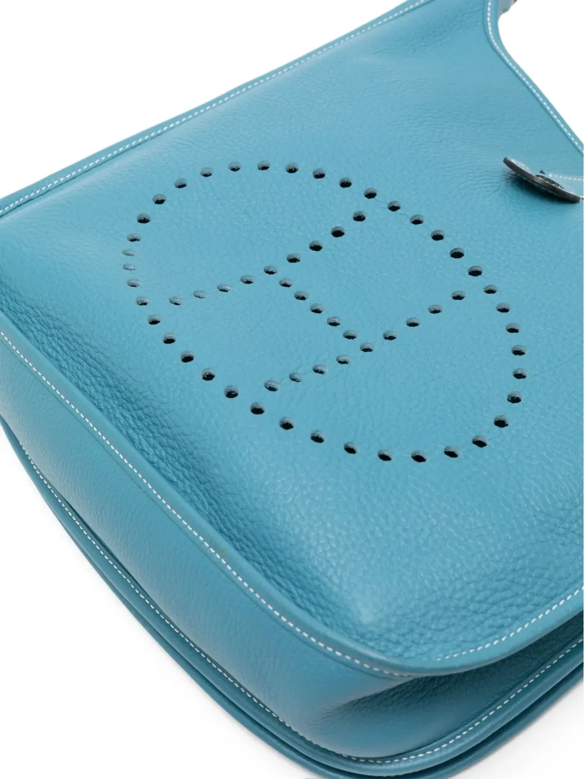 ビンテージ Hermès エブリン ショルダーバッグ ブルー 2011年 - 画像4