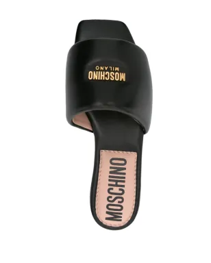 Moschino ロゴプレート付きレザーサンダル - サムネイル4