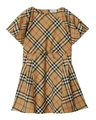 Burberry Kids チェック柄プリーツミニドレス - サムネイル1