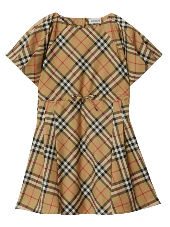Burberry Kids Burberry Kids チェック柄プリーツミニドレスの商品画像