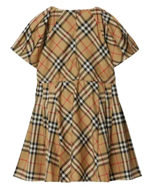 Burberry Kids チェック柄プリーツミニドレス - サムネイル2