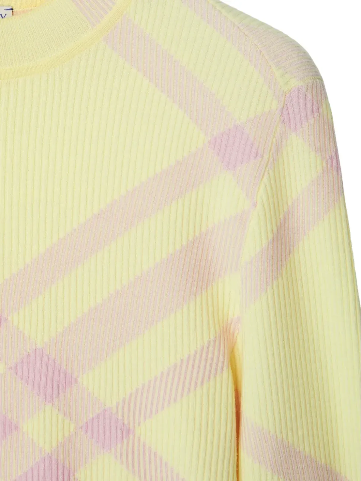 Burberry チェック柄リブニット セーター - 画像5