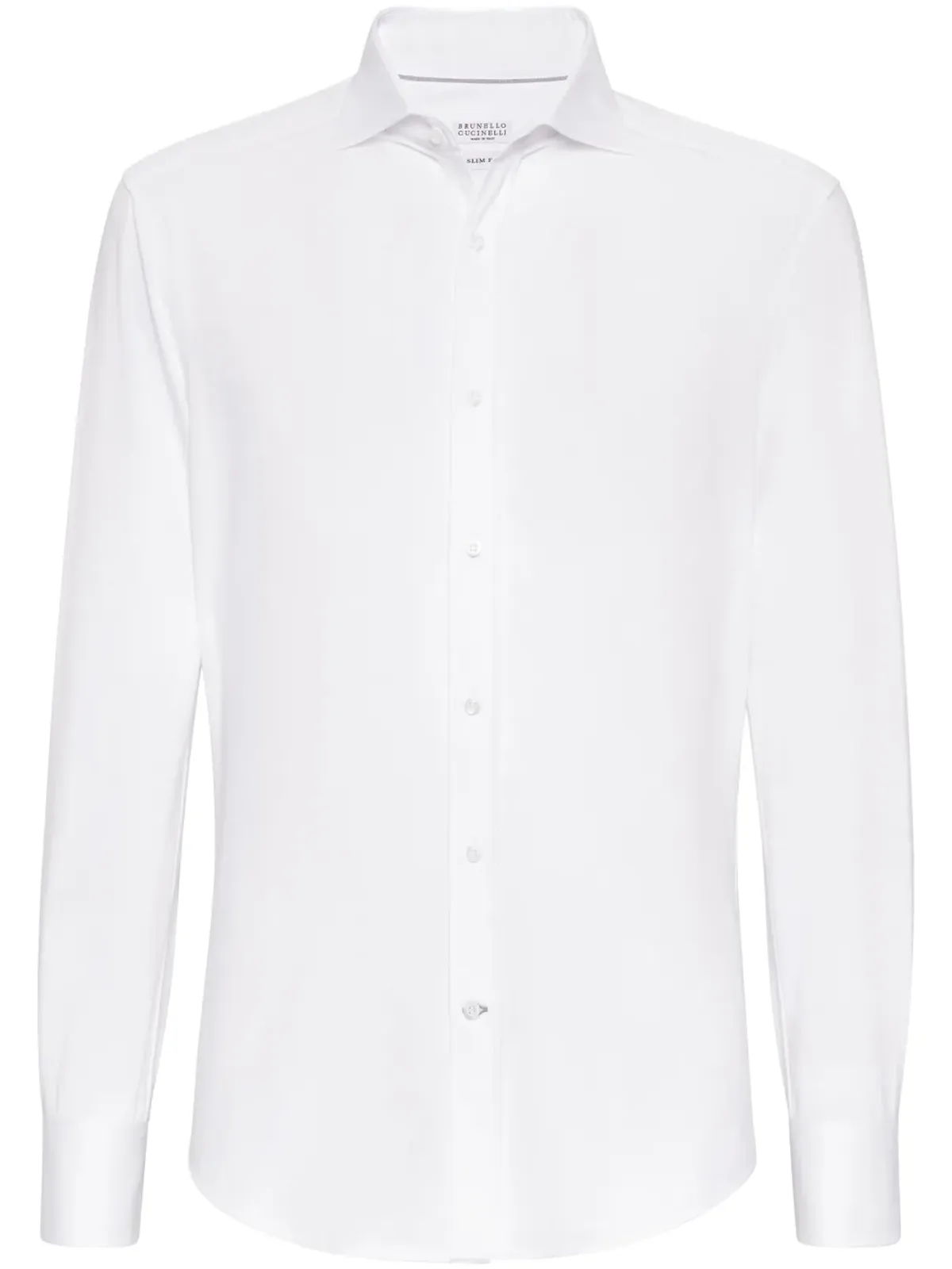 Brunello Cucinelli スプレッドカラーコットンシャツ - ホワイト - 画像1