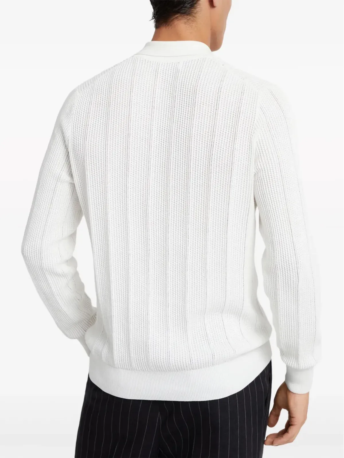 Brunello Cucinelli ロングスリーブコットンポロシャツ - 画像3