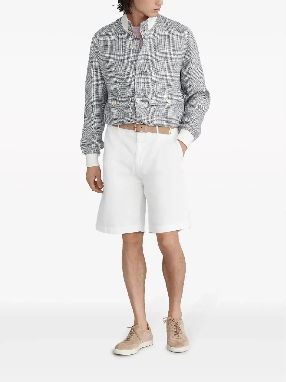 Brunello Cucinelli 膝丈ツイル バミューダショーツ - ホワイト - 画像2