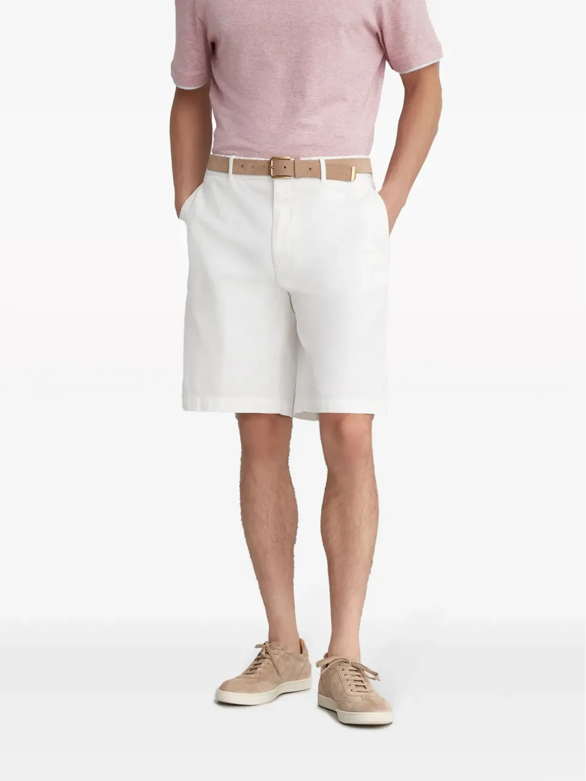 Brunello Cucinelli 膝丈ツイル バミューダショーツ - ホワイト - 画像3