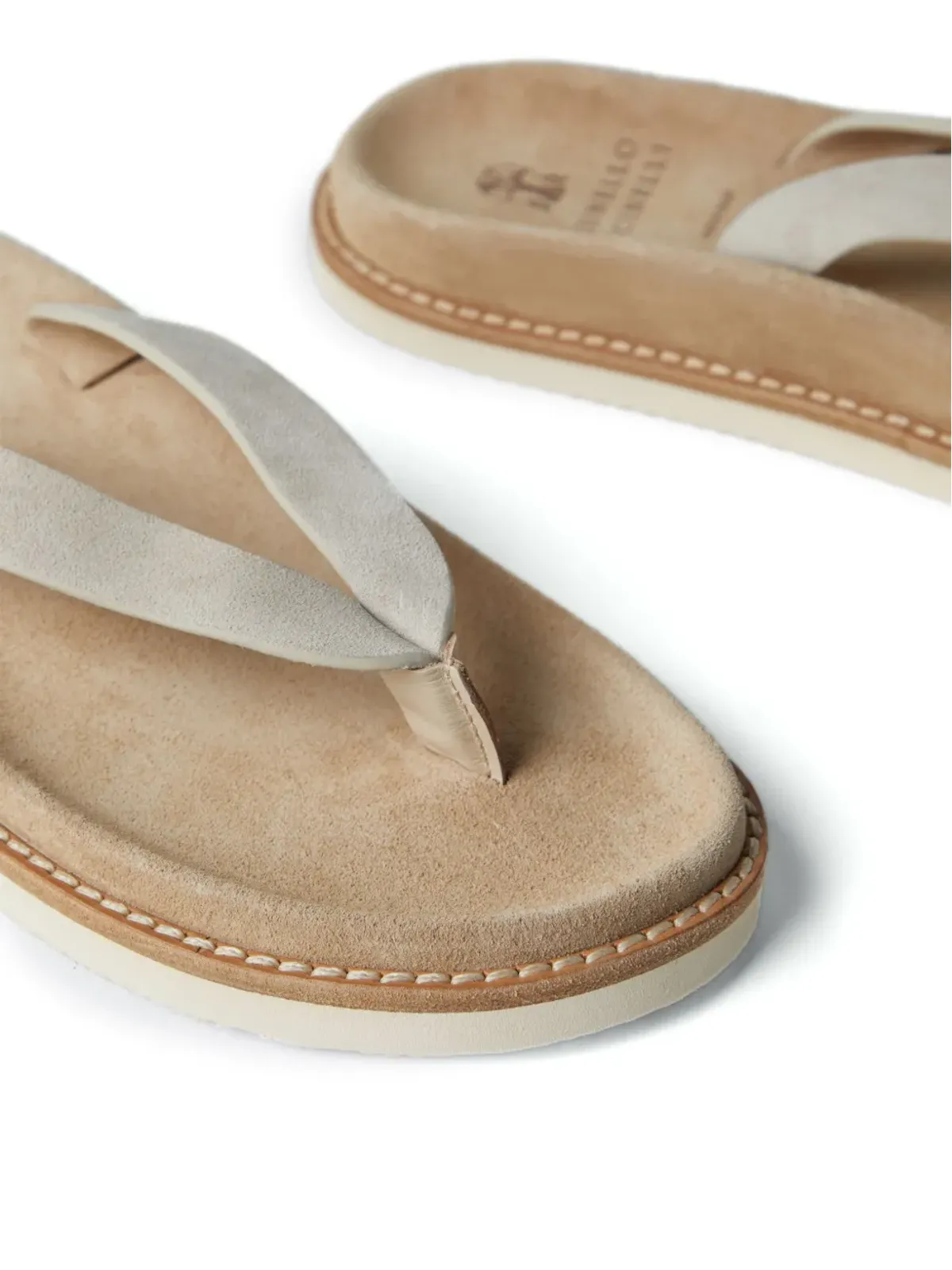 Brunello Cucinelli メンズ サンド系スリッパ - 画像4