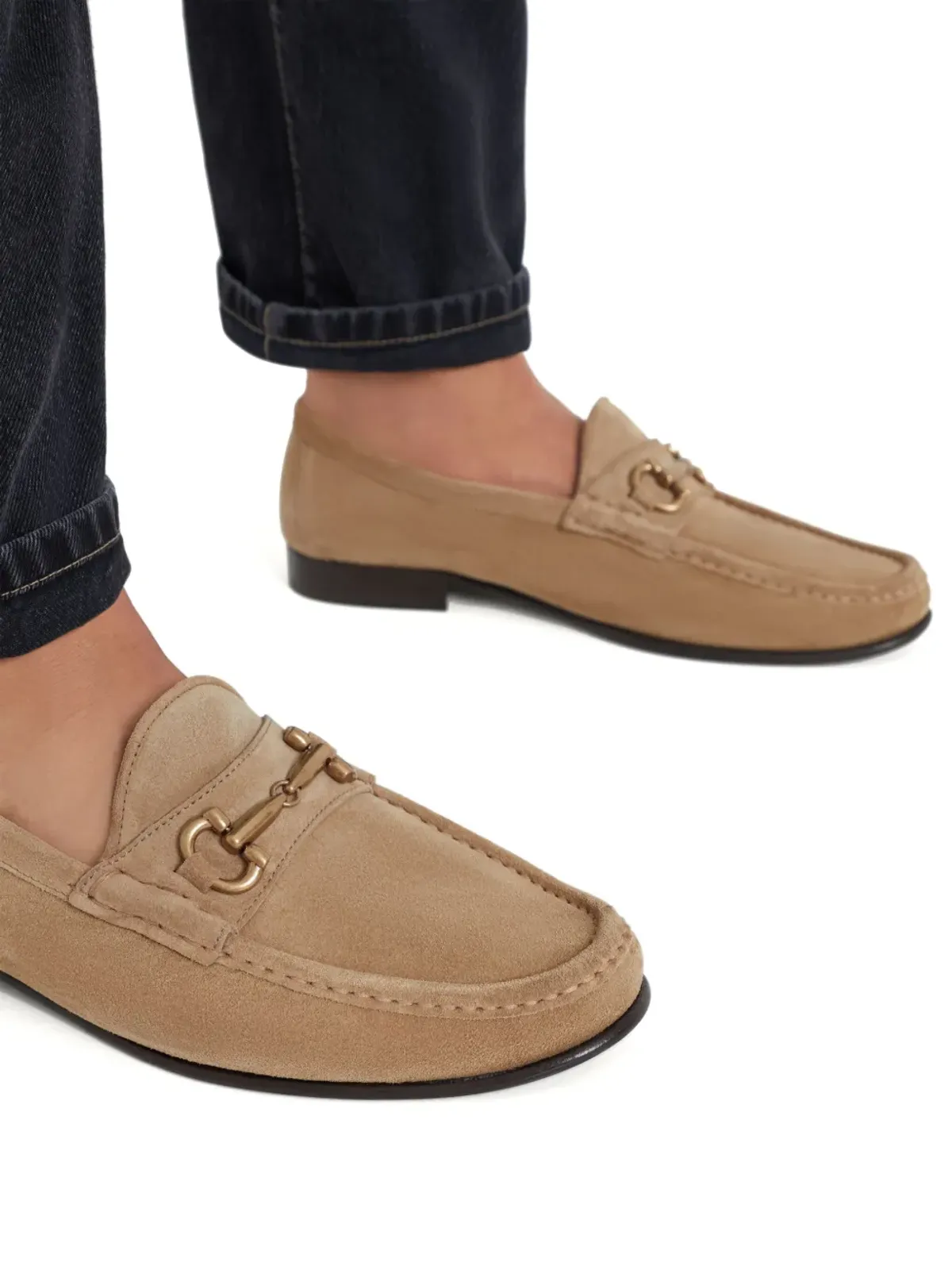 Brunello Cucinelli アーモンドトゥ レザー ローファー - ブラウン - 画像5