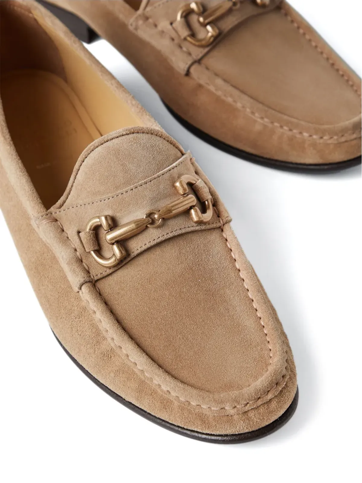 Brunello Cucinelli アーモンドトゥ レザー ローファー - ブラウン - 画像4