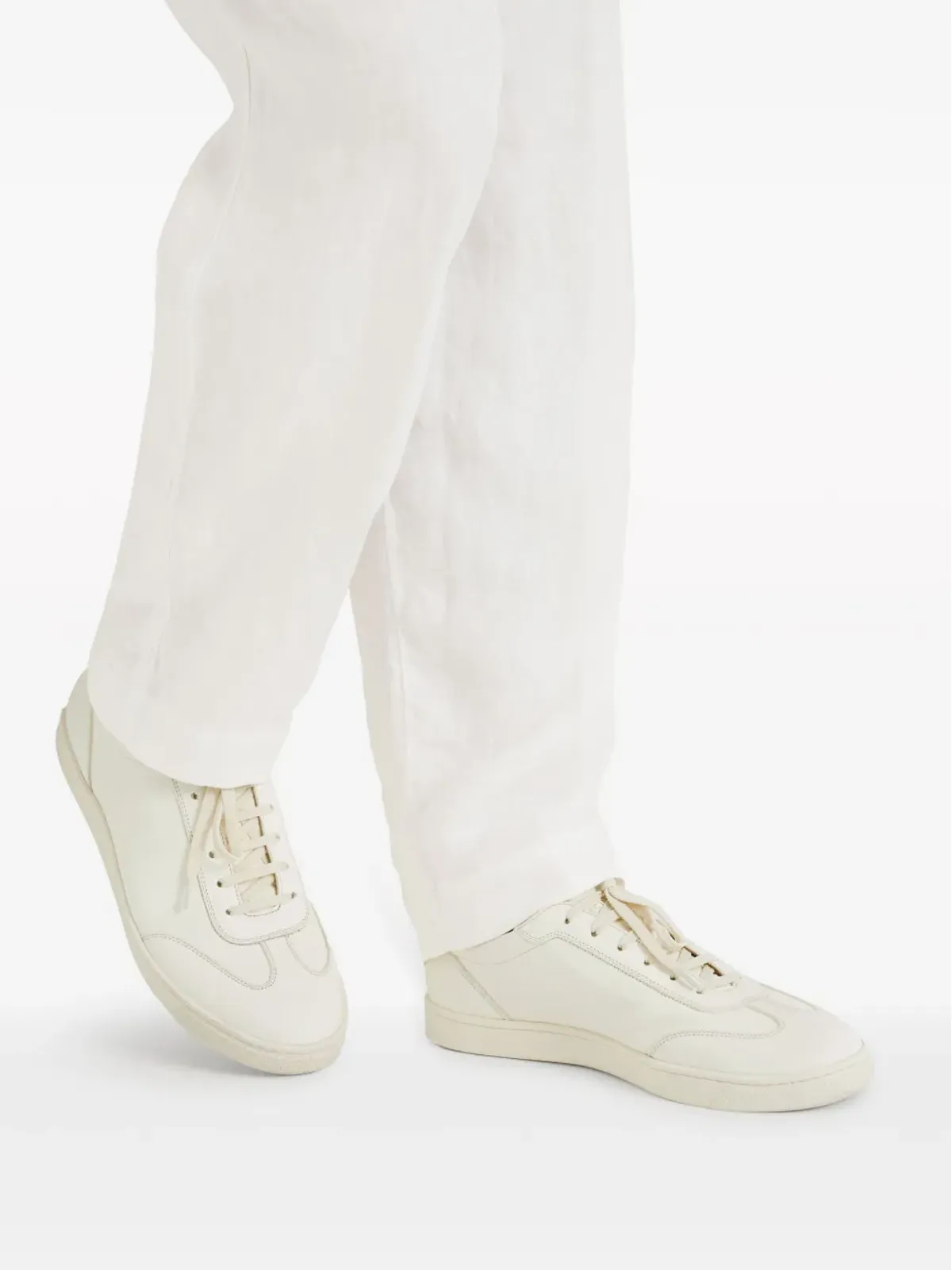 Brunello Cucinelli ロゴプリント パネルド ロー・トップ スニーカー - ホワイト - 画像5