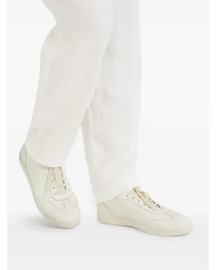 Brunello Cucinelli ロゴプリント パネルド ロー・トップ スニーカー - ホワイト - サムネイル5