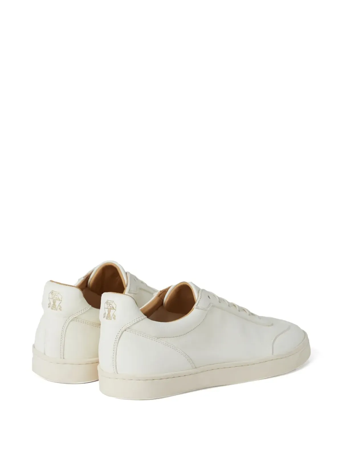 Brunello Cucinelli ロゴプリント パネルド ロー・トップ スニーカー - ホワイト - 画像3