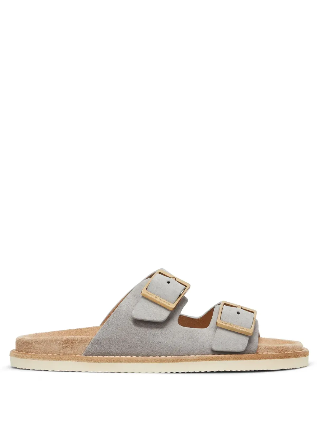 Brunello Cucinelli バックル留めのスエードサンダル - グレー - 画像1