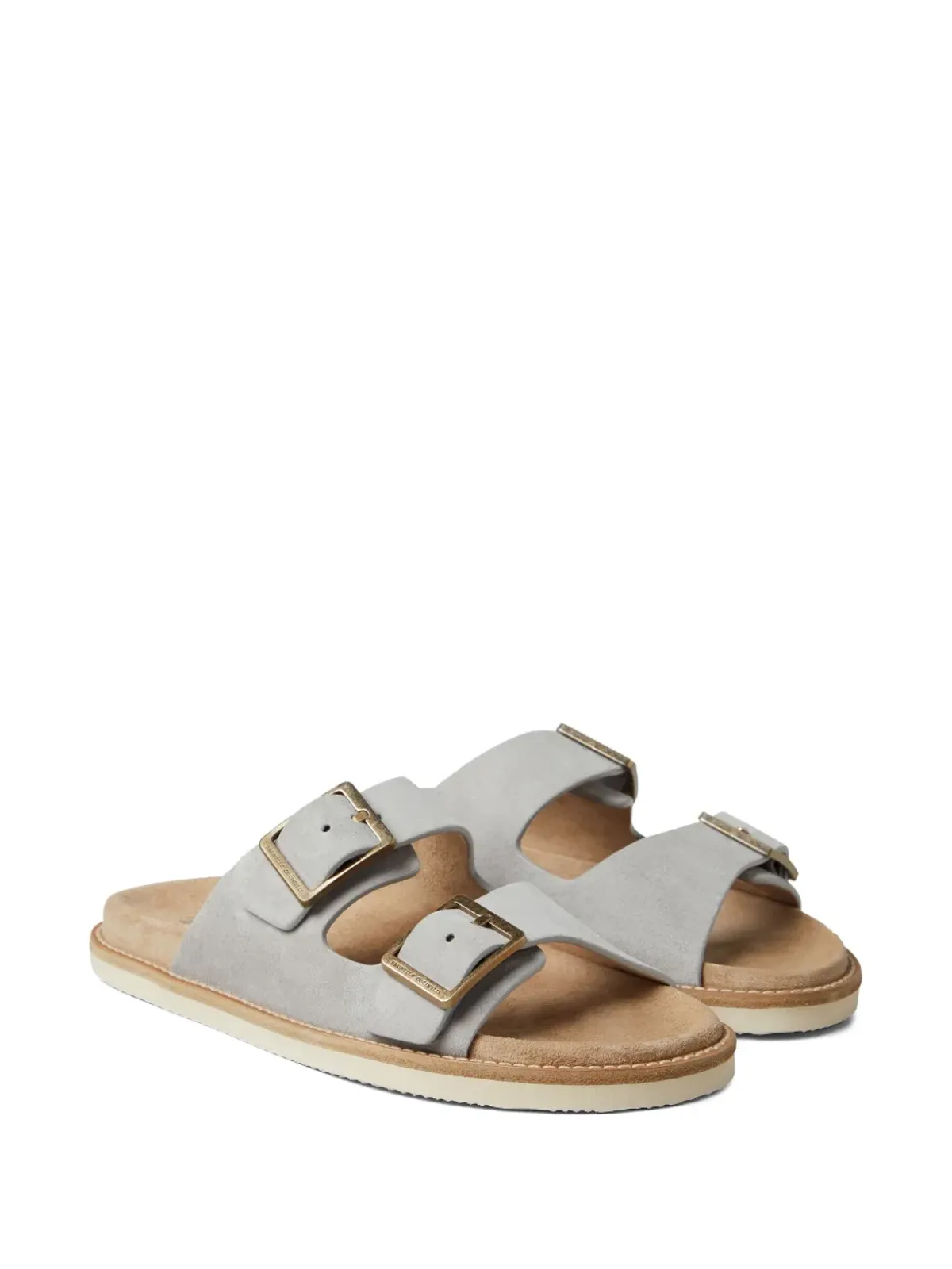 Brunello Cucinelli バックル留めのスエードサンダル - グレー - 画像2