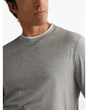 Brunello Cucinelli レイヤード クルーネック Tシャツ グレー - サムネイル5