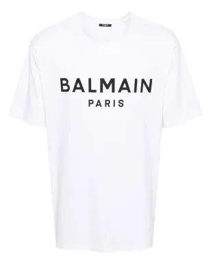 Balmain ロゴプリント コットン Tシャツ - ホワイト - サムネイル1