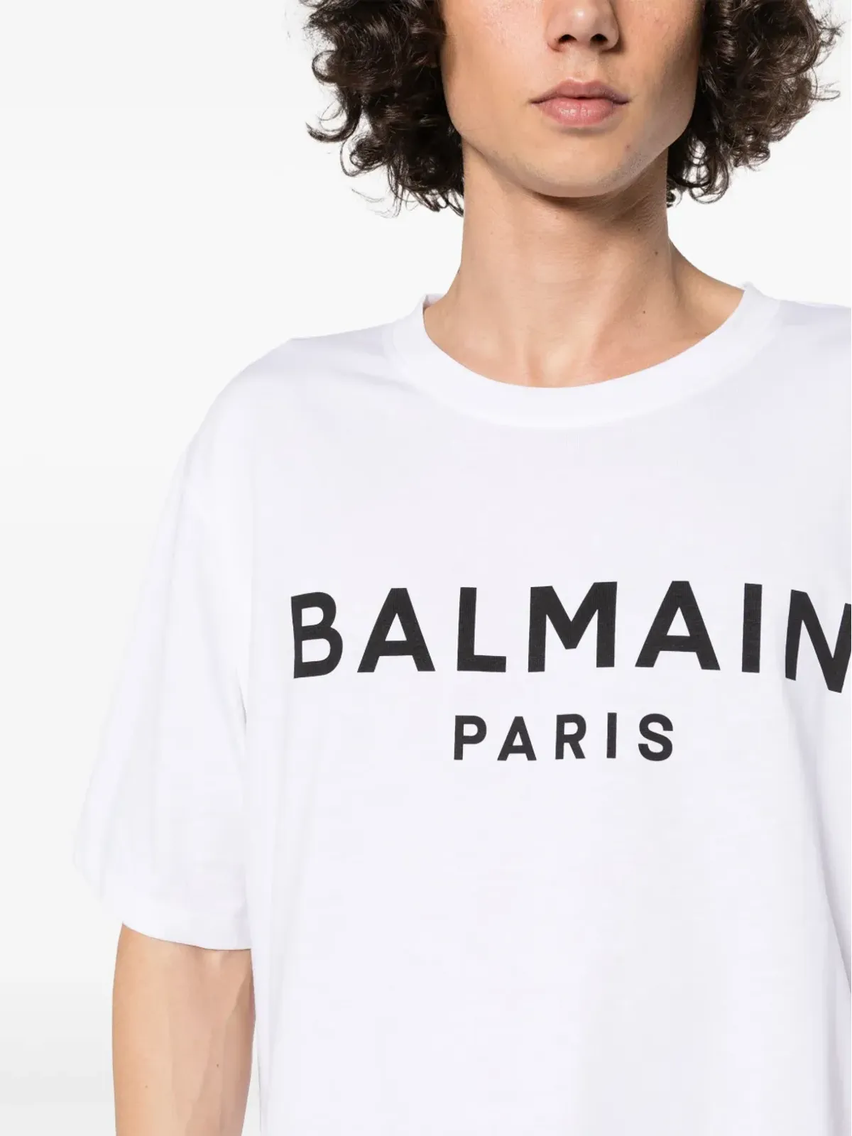 Balmain ロゴプリント コットン Tシャツ - ホワイト - 画像5