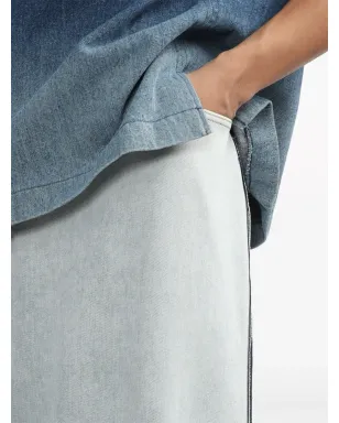 Maison Margiela コントラストボーダー・ストレートレッグ・デニムパンツ ブルー - サムネイル5