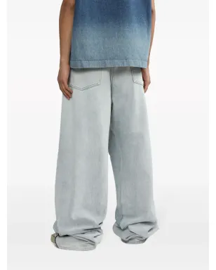 Maison Margiela コントラストボーダー・ストレートレッグ・デニムパンツ ブルー - サムネイル4