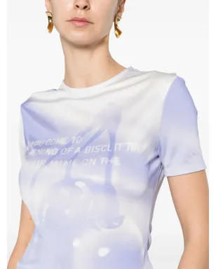 Jil Sander グラフィックプリント ジャージーTシャツ ブルー - サムネイル5