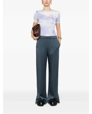 Jil Sander グラフィックプリント ジャージーTシャツ ブルー - サムネイル2