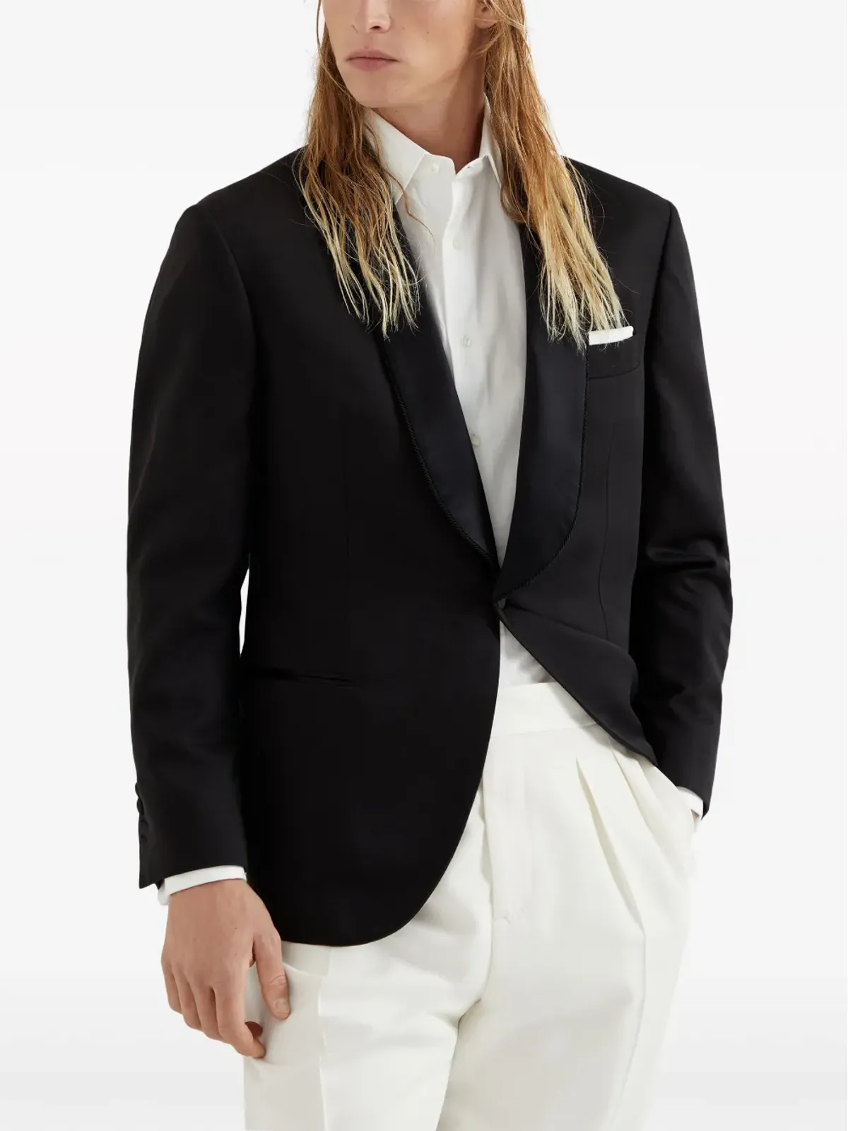 Brunello Cucinelli ディナー用 ショールラペル ブレザー - 画像3