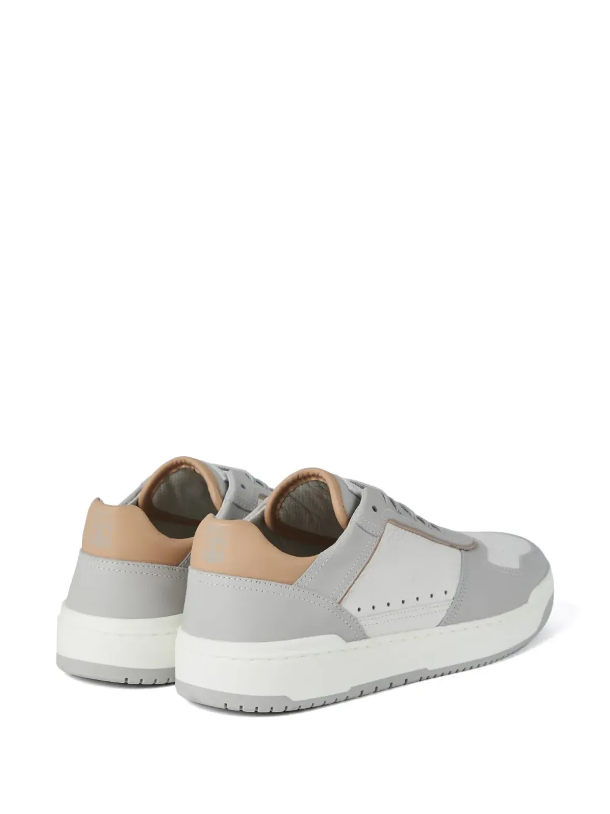 Brunello Cucinelli ロゴパッチ レザー スニーカー - ホワイト - 画像3