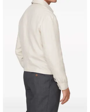 Brunello Cucinelli スプレッドカラー ボンバージャケット - ニュートラルカラー - サムネイル3