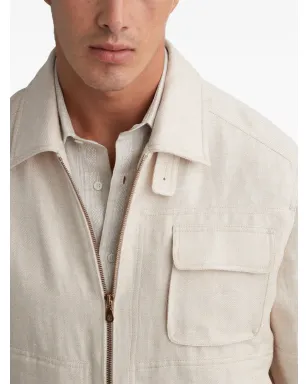 Brunello Cucinelli スプレッドカラー ボンバージャケット - ニュートラルカラー - サムネイル4