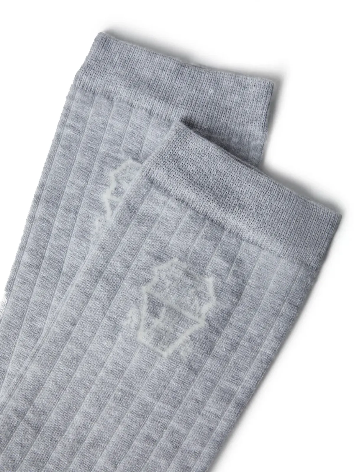 Brunello Cucinelli インターシャロゴ入りニットソックス - 画像2