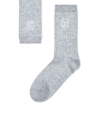Brunello Cucinelli インターシャロゴ入りニットソックス - サムネイル3