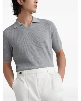 Brunello Cucinelli リブ編みポロジャンパー - サムネイル5